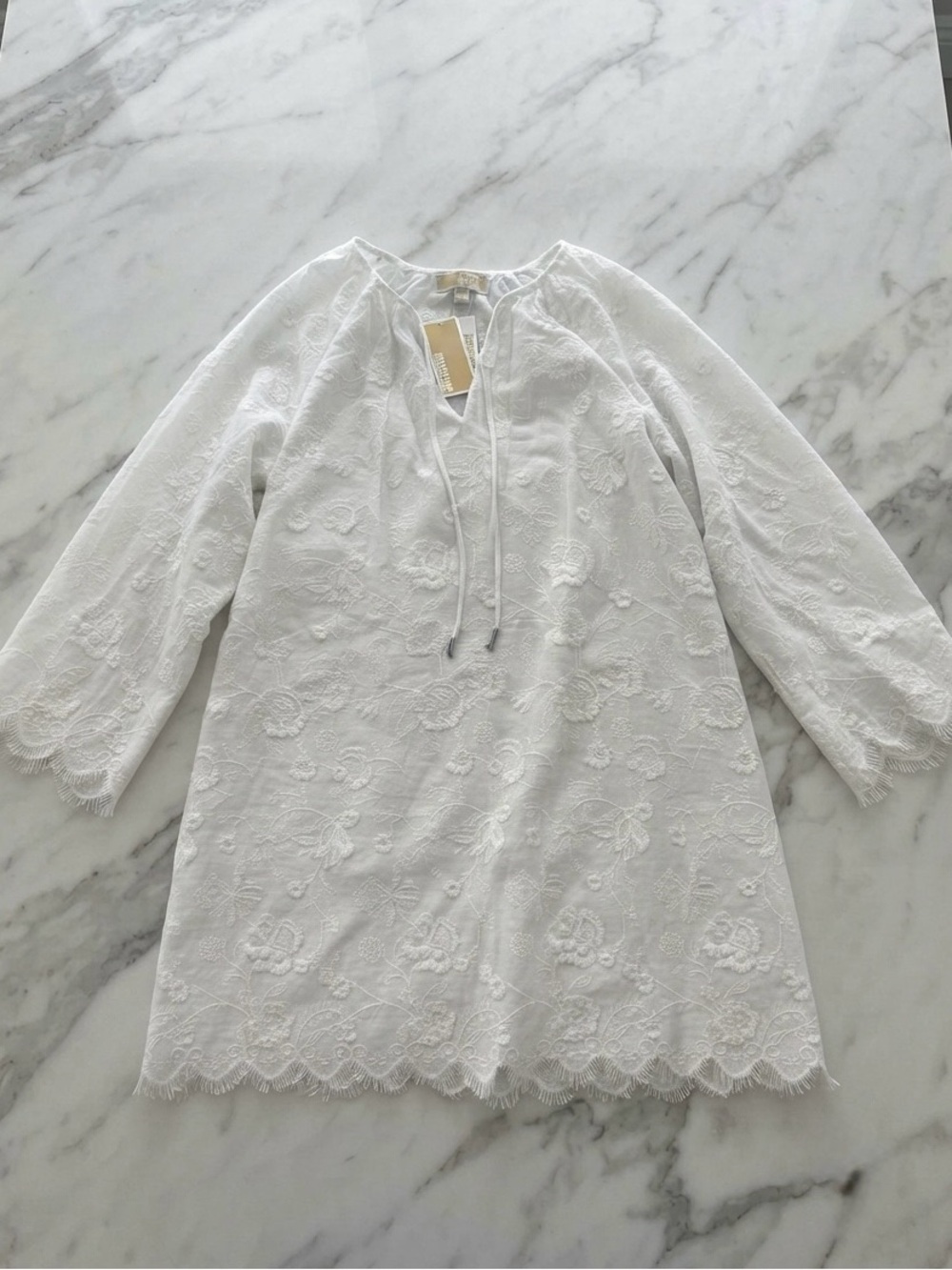 Michael Kors V Neck Cotton Dress